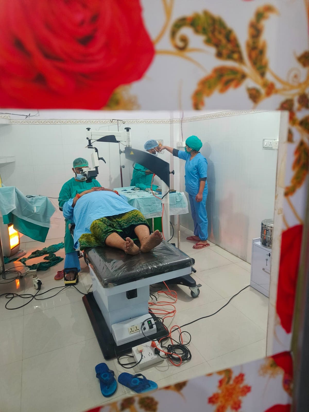 Clinic operating room prepared for eye care